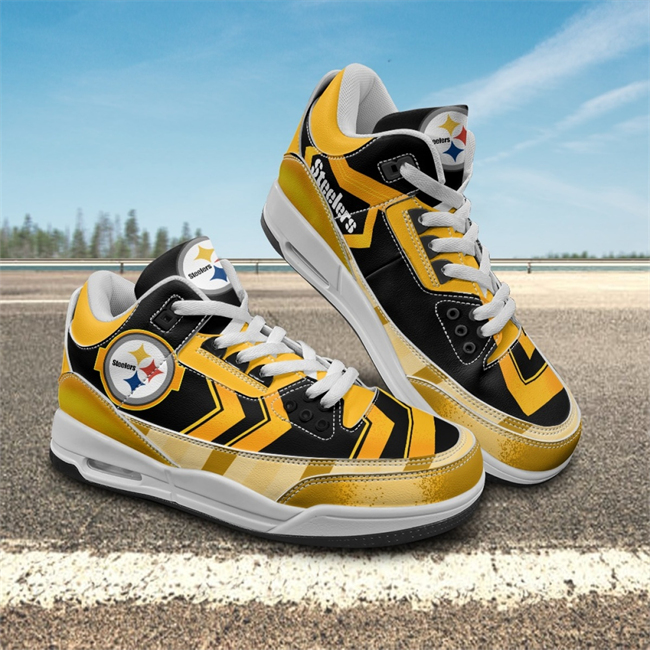 Women's Pittsburgh Steelers Air Jordan 3 Sneakers/Shoes 001